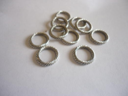 (image for) Jump ring - Solid antique silver (Bag of 10) #JR12mm